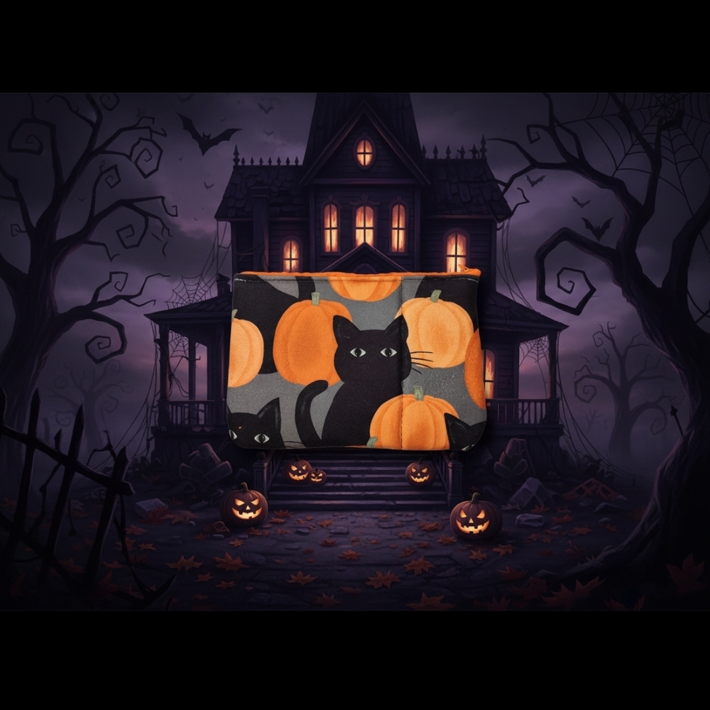 Halloween Cat and Pumpkin Bag